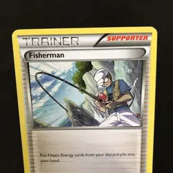 Fisherman 136/162 Breakthrough Regular Pokemon TCG Trainer Uncommon Light Played - Image 3