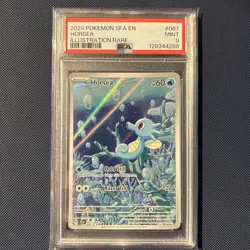 Pokemon TCG Horsea 067/064 Shrouded Fable Illustration Rare Card PSA 9 - Image 1
