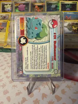 Bulbasaur #1 1999 Topps Pokemon TV 1 Topps GREEN Logo Pokemon Trading Card - Image 2