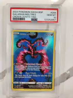 Galarian Moltres SWSH284 Sword & Shield Promo Holo Pokemon TCG Card PSA 10 - Image 1