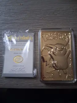 pokemon card 23K GOLD Plated Pikachu with box and Certificate of Authenticity - Image 1