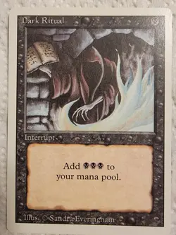 Unplayed Dark Ritual Magic MTG Qimira Free Top Loader - Image 1
