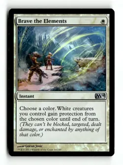 MTG | Brave the Elements | M14 | Foil | Moderately Played | English - Image 1