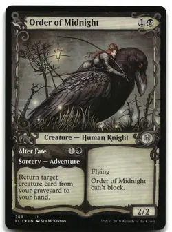 MTG Order of Midnight (Showcase) FOIL U Throne of Eldraine 288 LP - Image 1