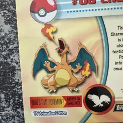 1999 Topps Pokemon TV #6 Charizard - Image 4