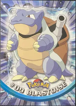 Pokemon Topps Blastoise #09 Non Holo Red Logo - Image 1