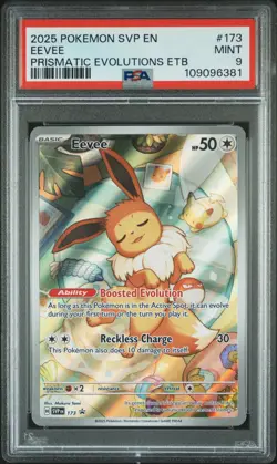 2025 POKEMON SVP EN-SV BLACK STAR PROMO #173 EEVEE PSA 9 - Image 1
