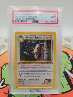 Pokemon Giovanni's Persian Gym Challenge 1st Edition Holo Rare #8 PSA 9 Mint - Image 1