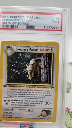 Pokemon Giovanni's Persian Gym Challenge 1st Edition Holo Rare #8 PSA 9 Mint - Image 5