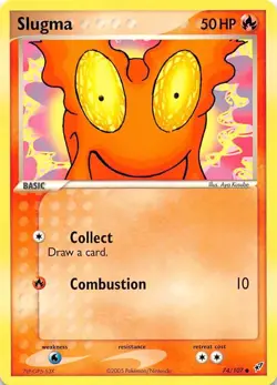 Slugma 74/107 Deoxys Pokemon 001858 - Image 1