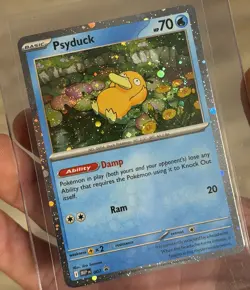 🌀 RARE TRIPLE SWIRL Psyduck MEP 007 Mega Evolution Pokemon Cosmos Holo Promo 🌀 - Image 1