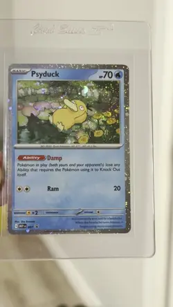 🌀 RARE TRIPLE SWIRL Psyduck MEP 007 Mega Evolution Pokemon Cosmos Holo Promo 🌀 - Image 2