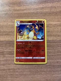 2020 Pokemon TCG Sword & Shield Vivid Voltage Charizard Reverse Holo #025/185 LP - Image 1