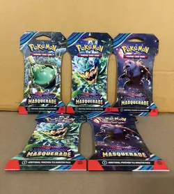 Pokemon Twilight Masquerade Sleeved Booster Pack New Sealed (Lot of 5) - Image 1