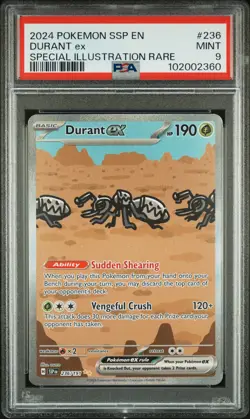2024 POKEMON SSP EN-SURGING SPARKS SPECIAL ILLUSTRATION RARE DURANT EX PSA 9 - Image 1