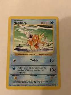 Magikarp Base Set 35/102 Shadowless NM Condition No Play HOT POKEMON GIFT 1999 - Image 1