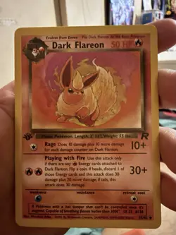 Dark Flareon Team Rocket First 1st Edition 35/82 Pokemon - Image 1