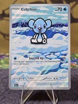 Pokemon TCG Cubchoo Illustration Rare Black Bolt 109/086 - Image 1