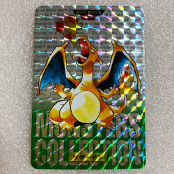 [LP] Charizard Bandai Carddass Vending Prism Green 1996 Pokemon Card Japan #187 - Image 1