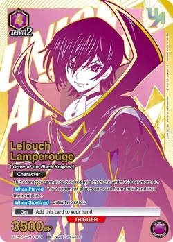 UNION ARENA RARE BATTLE Code Geass Lelouch Lamperorge Top4 Card - English - Image 1