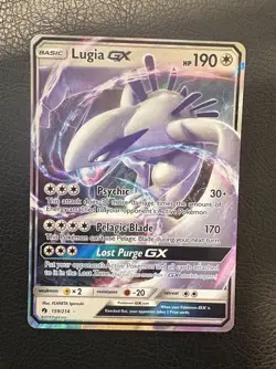 Lugia GX - 159/214 - Pokemon Lost Thunder Sun & Moon Ultra Rare Card NM - Image 1
