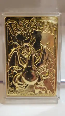 Pokemon Charizard Limited Edition 23k Gold Plated Trading Card Over 20 Years Old - Image 1