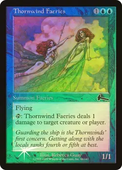 Urza's Legacy MTG FOIL Thornwind Faeries Magic - Image 1
