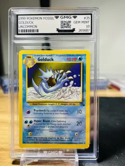 1999 Pokemon Fossil Golduck 35/62 GMG Graded 10 Gem Mint 💎 Uncommon - Image 1