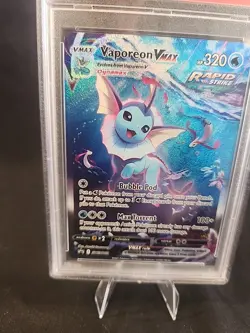 2021 POKEMON BLACK STAR PROMO #SWSH182 VAPOREON VMAX FA PREMIUM COLLECTION PSA 8 - Image 5