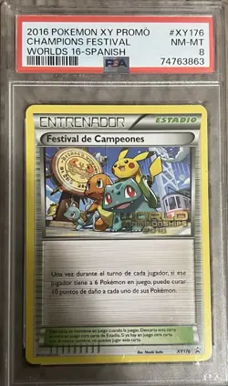 Pokemon 2016 XY Promo Champions Festival - Spanish - PSA 8 - Image 1