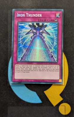 MP25-EN058 Iron Thunder Prismatic Secret Rare 1st Edition YuGiOh Card - Image 1