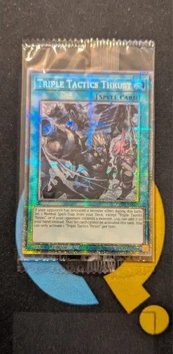 CH01-EN030 Triple Tactics Thrust Alt Art Starlight Rare 1st Ed YuGiOh Sealed - Image 1