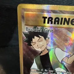 Brock's Grit 107/108 XY Evolutions Pokemon Card Ultra Rare Full Art Holo LP - Image 2