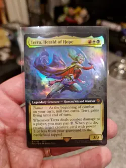 MTG Terra, Herald of Hope foil M 0186 extended art final fantasy card - Image 1