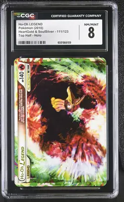 CGC 8 Ho-Oh LEGEND 2010 HeartGold & SoulSilver Top 111/123 Holo Pokemon Card - Image 1