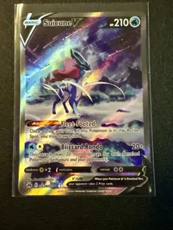 Suicune V GG38/GG70 Crown Zenith: Galarian Gallery Holo Pokemon Card TCG - Image 1
