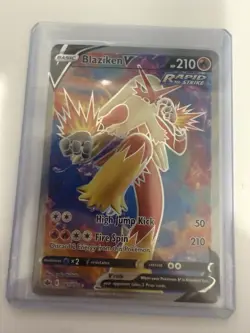 Pokemon TCG Blaziken v Full Art Ultra Rare Holo Card Chilling Reign 161/198 NM - Image 5