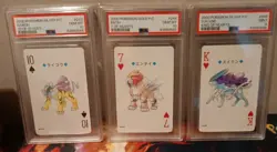 PSA 10/9 ENTEI, RAIKOU, SUICUNE 2000 Japanese GOLD SILVER Playing Cards Pokemon - Image 1