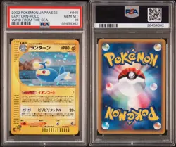 Pokemon Japanese Wind From the Sea Lanturn Holo UNLIMITED 045/087 PSA 10 POP 67 - Image 2