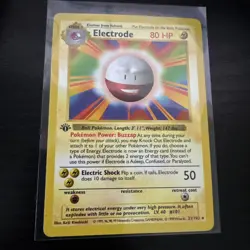 ⚡Electrode 21/102 1st Edition Shadowless Rare English Base Set Pokemon TCG NM⚡ - Image 1