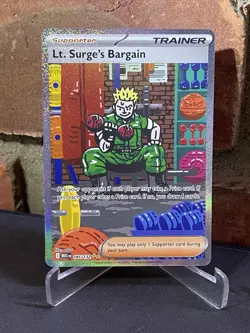 Lt. Surge's Bargain 185/132 Special Illustration Rare Pokemon Mega Evolution NM - Image 1