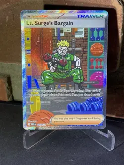 Lt. Surge's Bargain 185/132 Special Illustration Rare Pokemon Mega Evolution NM - Image 2
