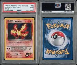 2000 POKEMON GYM HEROES ROCKET'S MOLTRES HOLO #12 PSA 9 - Image 3