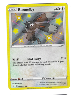 Pokemon TCG Shining Fates Shiny Vault Bunnelby Holo SV097/SV122 LP - Image 1