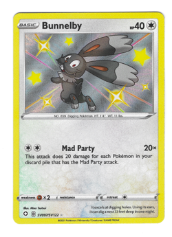 Pokemon TCG Shining Fates Shiny Vault Bunnelby Holo SV097/SV122 LP - Image 3