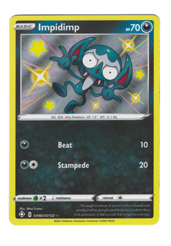 Pokemon TCG Shining Fates Shiny Vault Impidimp Holo SV083/SV122 LP - Image 1