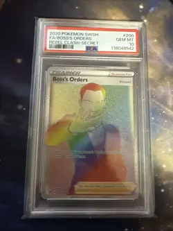 Boss's Orders #200/192 Rebel Clash Secret Rare 2020 PSA 10 GEM MINT Pokemon TCG - Image 1