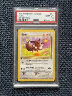 1999 POKEMON JUNGLE #51 EEVEE 1ST EDITION PSA 10 GEM MINT - Image 1