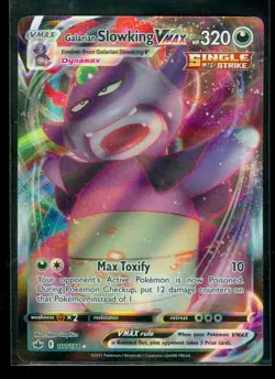 Pokemon GALARIAN SLOWKING VMAX 100/198 Chilling Reign - ULTRA RARE HOLO - MINT - Image 1