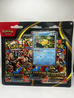 Set Of 2 Pokemon Mega Evolution 3 Pack Blisters - Psyduck & Golduck - Image 2